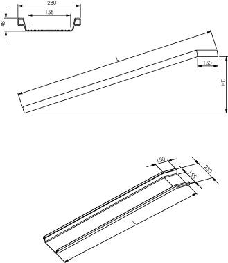 Aluminium-Verladeschiene mit Schutzrand Produktbild img2 L