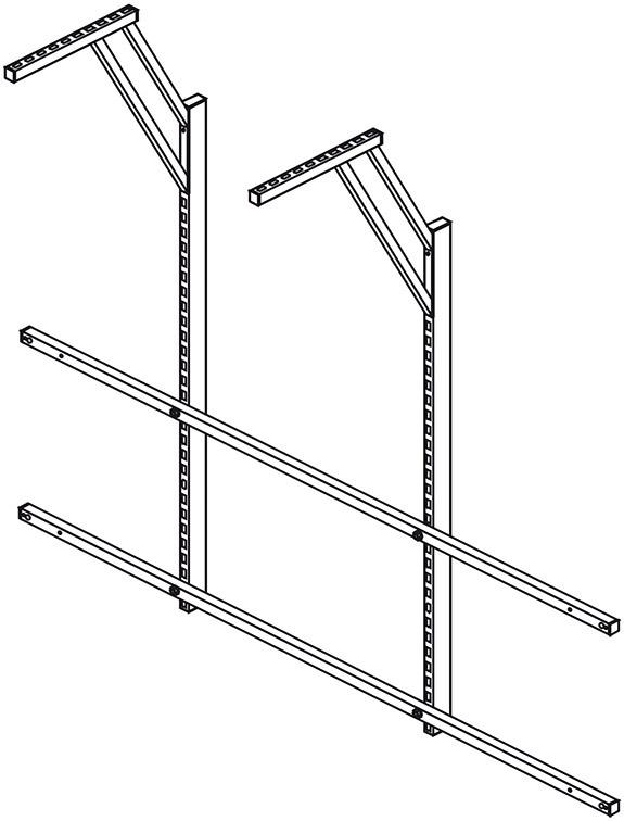 Tischaufbau m4p 2 Säulen, 2030 breit Produktbild img1 L