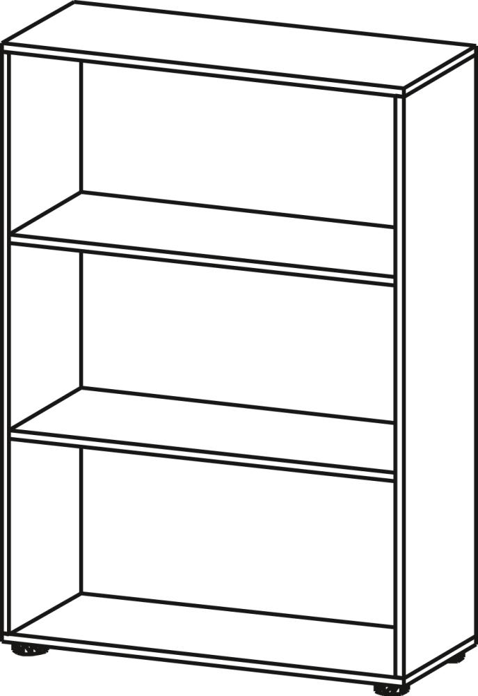 Schrankwandprogramm der Büromöbelserie B, Nussbaum Produktbild img1 L