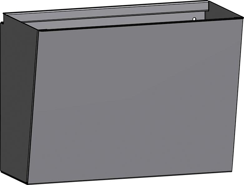 Abfalleimer passend f. Lochwände Lochung 10X10 mm RAL 7016 Produktbild img1 L