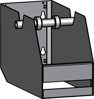 Schleifleinenabroller 3-fach für Lochwände Lochung 10X10 mm RAL 7019Rollenbreite bis 148 mm Produktbild img1 L