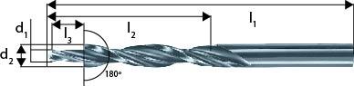 Mehrfasenstufenbohrer zyl. Schaft, 180° Durchgangsloch, Gühring Produktbild img1 L