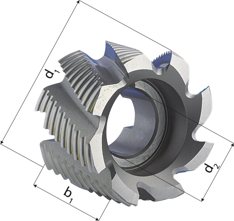 Walzenstirnfräser, HSS-Co5, Typ NR, blank Produktbild img2 L