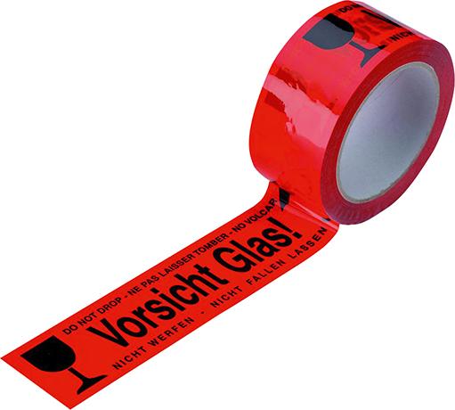 Klebeband PVC 50mmx66m -Vorsicht Glas- 4-sprachig Produktbild img1 L