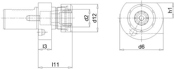 VDI-Werkzeughalter, Form E4 Produktbild img2 L
