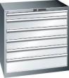 Schubladenschrank mit 6 Schubladen (1x100, 4x150, 1x200 mm) Produktbild img1 S