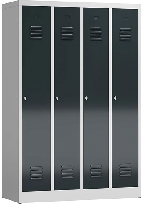 Stahlkleiderschrank RAL 7035/7016, 4-tlg. Produktbild img1 L