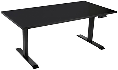 Höhenverstellbarer Schreibtisch 1200 x 800 mm schwarz Produktbild img1 L