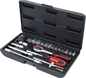 Steckschlüsselgarnitur 1/4", 25-tlg. Produktbild img1 L