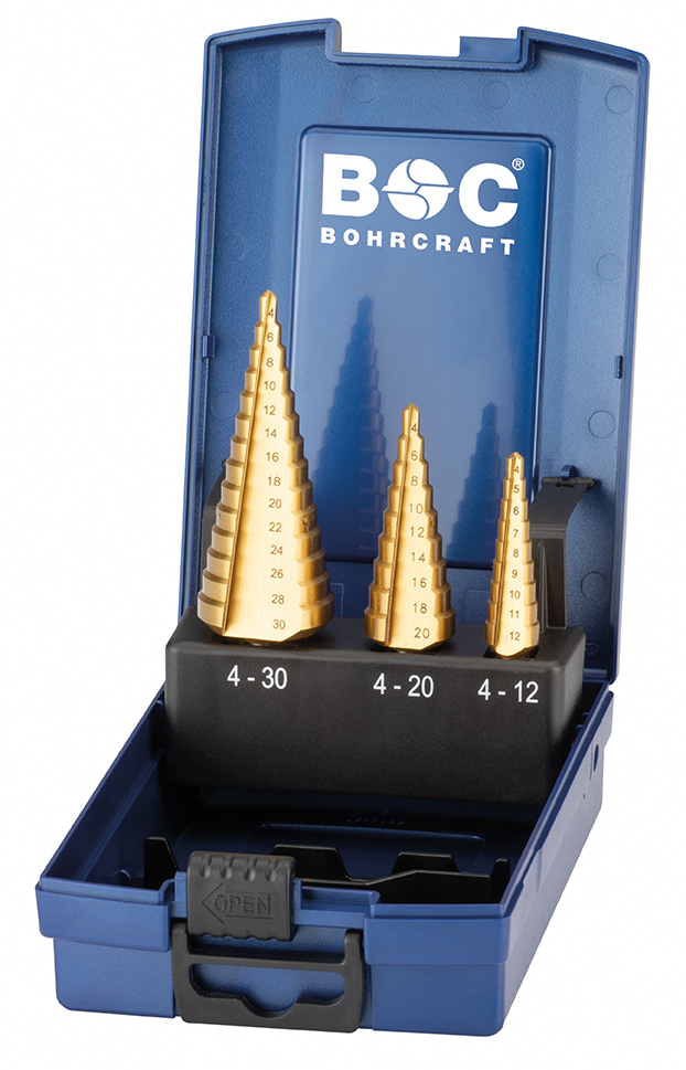 Stufenbohrersatz HSS-G/TiN 3-tlg. 4-30mm Kst.-Kassette Produktbild img1 L