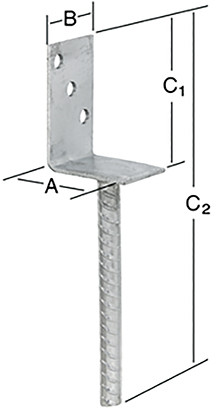 Schwerer-Stützschuh 101x60x125x4,5mm, aufschraubbar f feuerverzinkt Produktbild img2 L