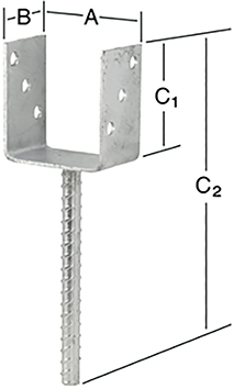 Leichter U-Stützschuh 91x60x4,0mm feuerverzinkt Produktbild img2 L