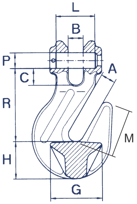 Verkürzungshaken mit Gabelkopf Produktbild img2 L