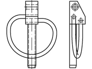DIN 11023 Klappstecker 10 x 45 gal Zn 8 DiSP (Dickschichtpass.) gal ZnDi S Produktbild img1 L