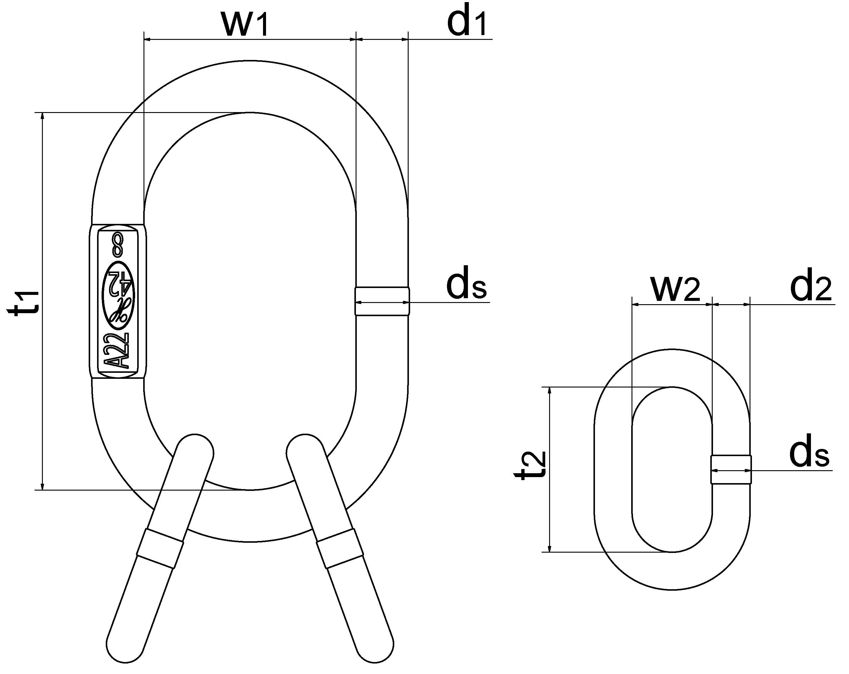 Aufhängeköpfe ohne Flachstelle nach EN 1677-4, für 3- und 4-strängig Produktbild img2 L