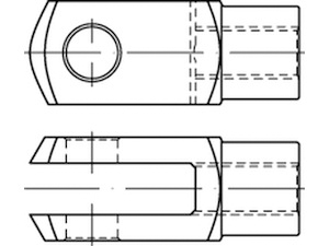 DIN 71752 Stahl G 10 x 40 galv. verzinkt gal Zn S Produktbild img1 L