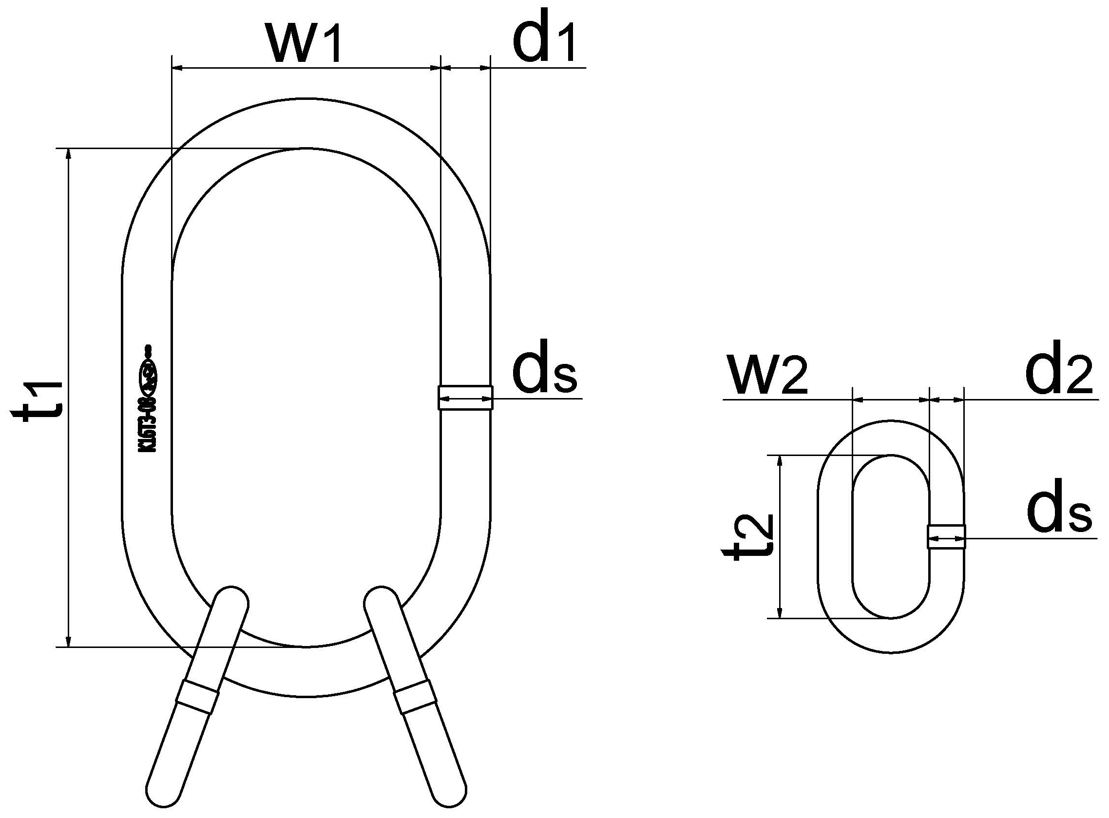 Übergroße Aufhängeringe/-köpfe, für Einfachkranhaken DIN 15401, für 3- und 4-strängig Produktbild img2 L