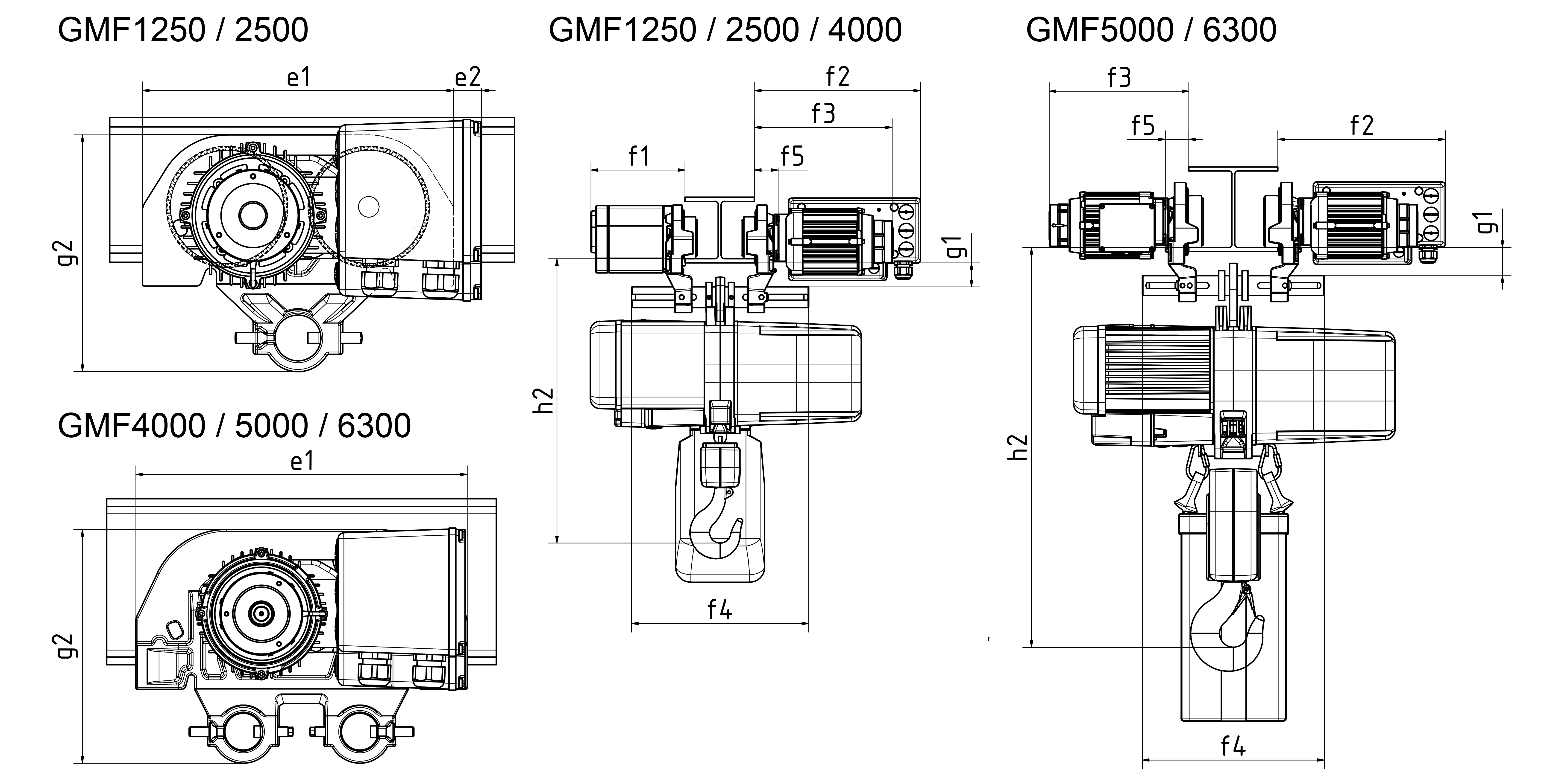 McBULL®TOPline Elektrofahrwerk (1 x 230 V, 50 Hz) für McBULL®TOPline Elektrokettenzug Typ GP250_1Ph / GP500_1Ph, mit Bremse, 1 Geschw. Produktbild img2 L