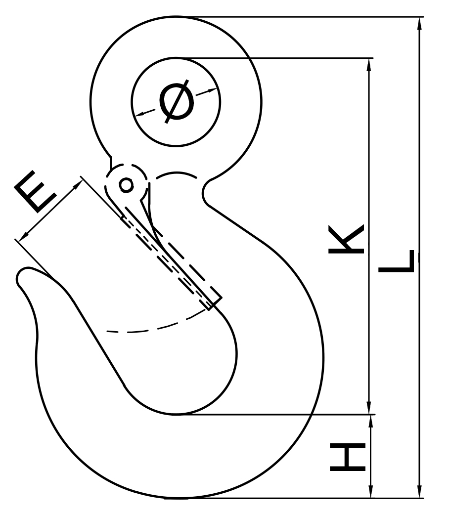 Hochfester Ösenlasthaken, 1500 kg Produktbild img2 L