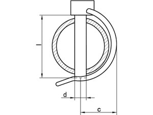ART 88023 Rohrklappstecker Stahl 10 x 60 x 32 galv. verzinkt gal Zn S Produktbild img1 L