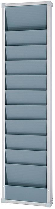 Planungstafel einreihig 315 x 1.282 mm 10 Schienen, A 4 grau Produktbild img1 L