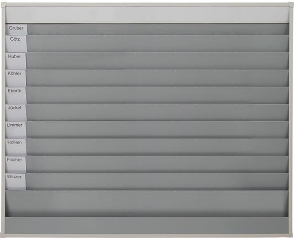 Planungstafel 1580 x 1757 mm 15 Schienen, A 4 grau Produktbild img1 L