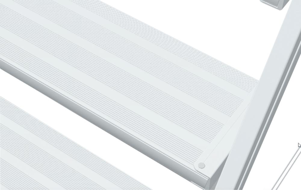 Z600 Podest-Treppe, fahrbar, beidseitig begehbar, mit Leichtmetall-Stufen und Plattform Produktbild img2 L