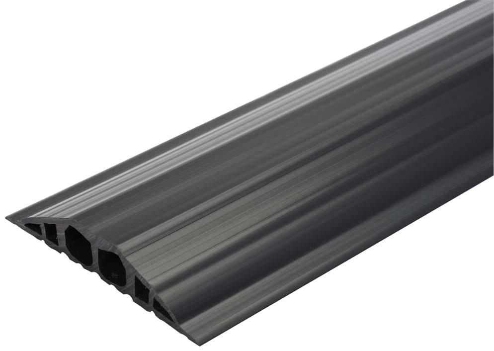 Industriekabelbrücke B1500xT200xH35 mm 2 Kammern D25 mm PVC schwarz Produktbild img2 L
