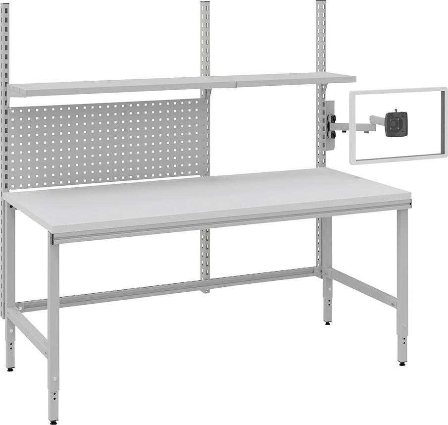 Systemtisch Multi4easy, höhenverstellbar mit Tischplatte Melamin Produktbild img1 L