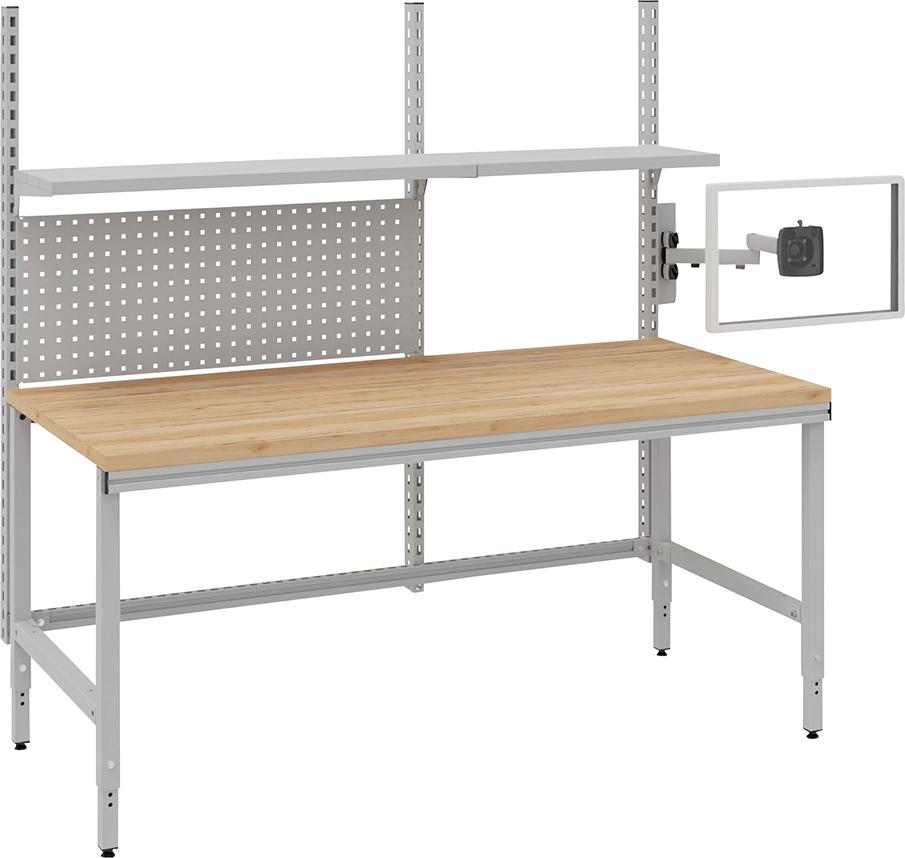 Systemtisch Multi4easy, höhenverstellbar mit Tischplatte Multiplex Produktbild img1 L