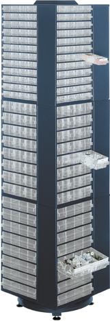 Drehturm leer, blau H1760xD680 mm für Magazine T150 mm Produktbild img1 L