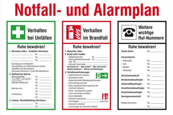 Notfall- und Alarmplan B600xH400 mm Kunststoff Produktbild img1 L