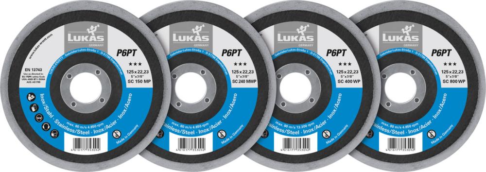 Polierteller-Set P6PT 4tlg. schräg SC150-800 Produktbild img1 L