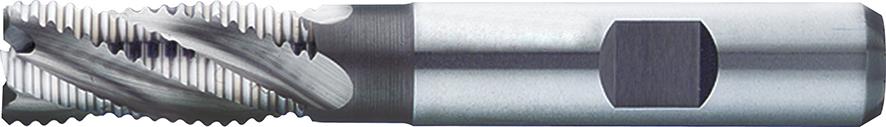 Schruppfräser – kurz, HSS-Co5, Typ NR, 4 Zähne, Oberfläche blank Produktbild img1 L