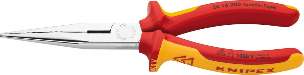 Storchschnabelzange 200mm VDE gerade, verchromt, Mehrk.-Griff Produktbild img1 L