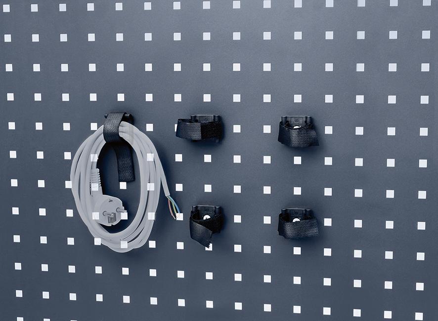 Fixhalter B34xT37xD12 mm für Kabel und Schläuche für Lochplatten Produktbild img1 L