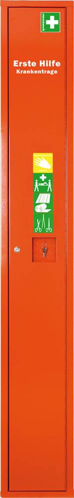 Sanitäts-Stehschrank B300xT200xH2000 mm gefüllt mir Trage und Erste-Hilfe-Koffer Produktbild img1 L