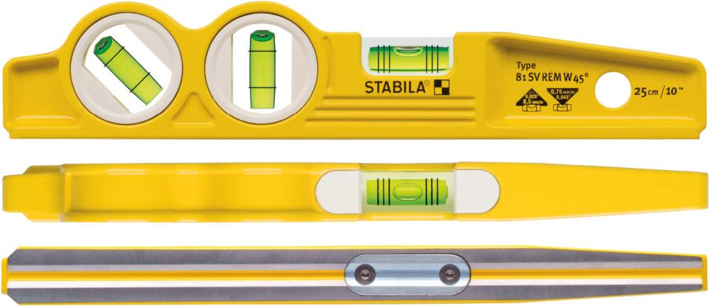 Wasserwaage Torpedo 25cm 81SV REM 45Grad Stabila Produktbild img1 L