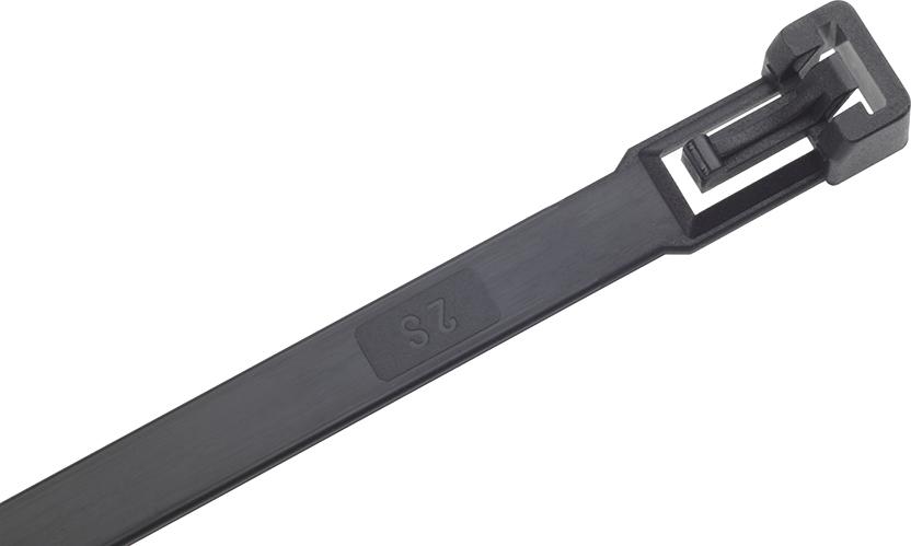 Kabelbinder, lösbar, schwarz Produktbild img1 L