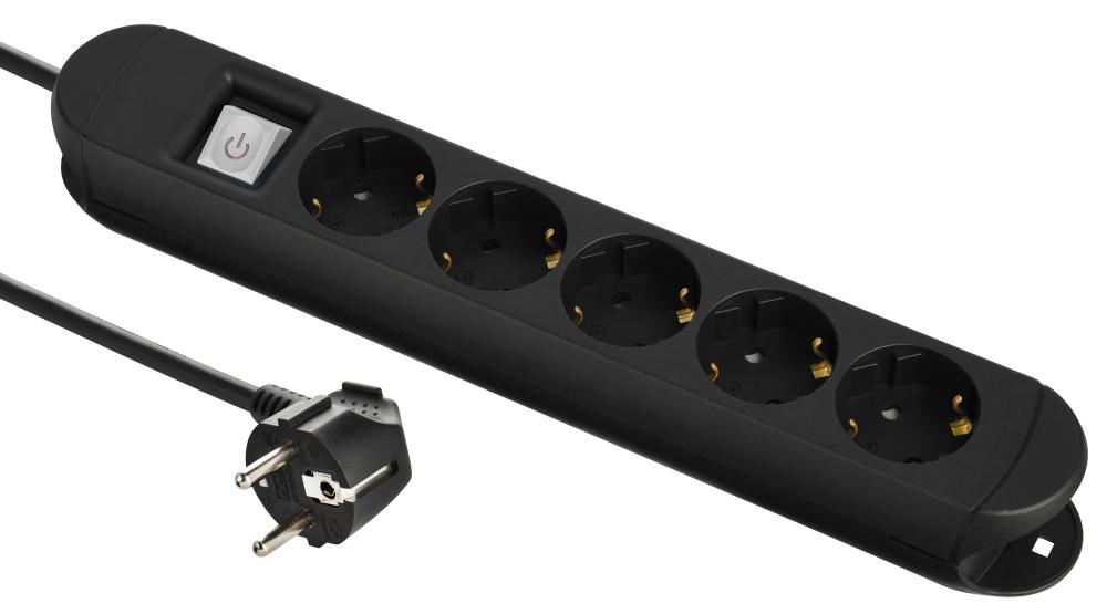 Steckdosenleiste 5-fach H05VV-F3G1,5 3m mit Magnet FORTIS Produktbild img3 L