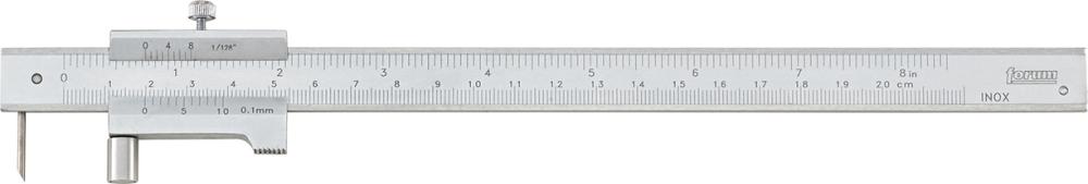 Präzisions-Streichmaß 200mm, rostfrei mit Rolle Produktbild img1 L