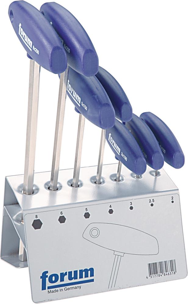 Stiftschlüssel-Satz 6kt. 7-tlg. T-Griff FORUM Produktbild img1 L