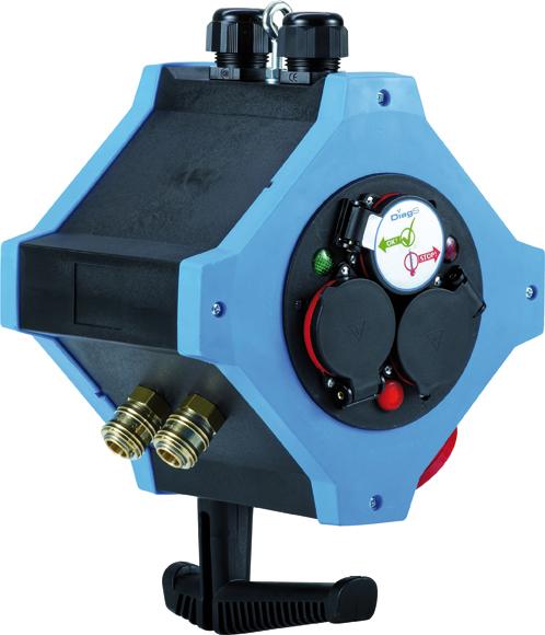 Energie-Hängeverte. IP44 6xSchutzkontakt,1xCEE 5x16A 2xDL Hedi Produktbild img1 L