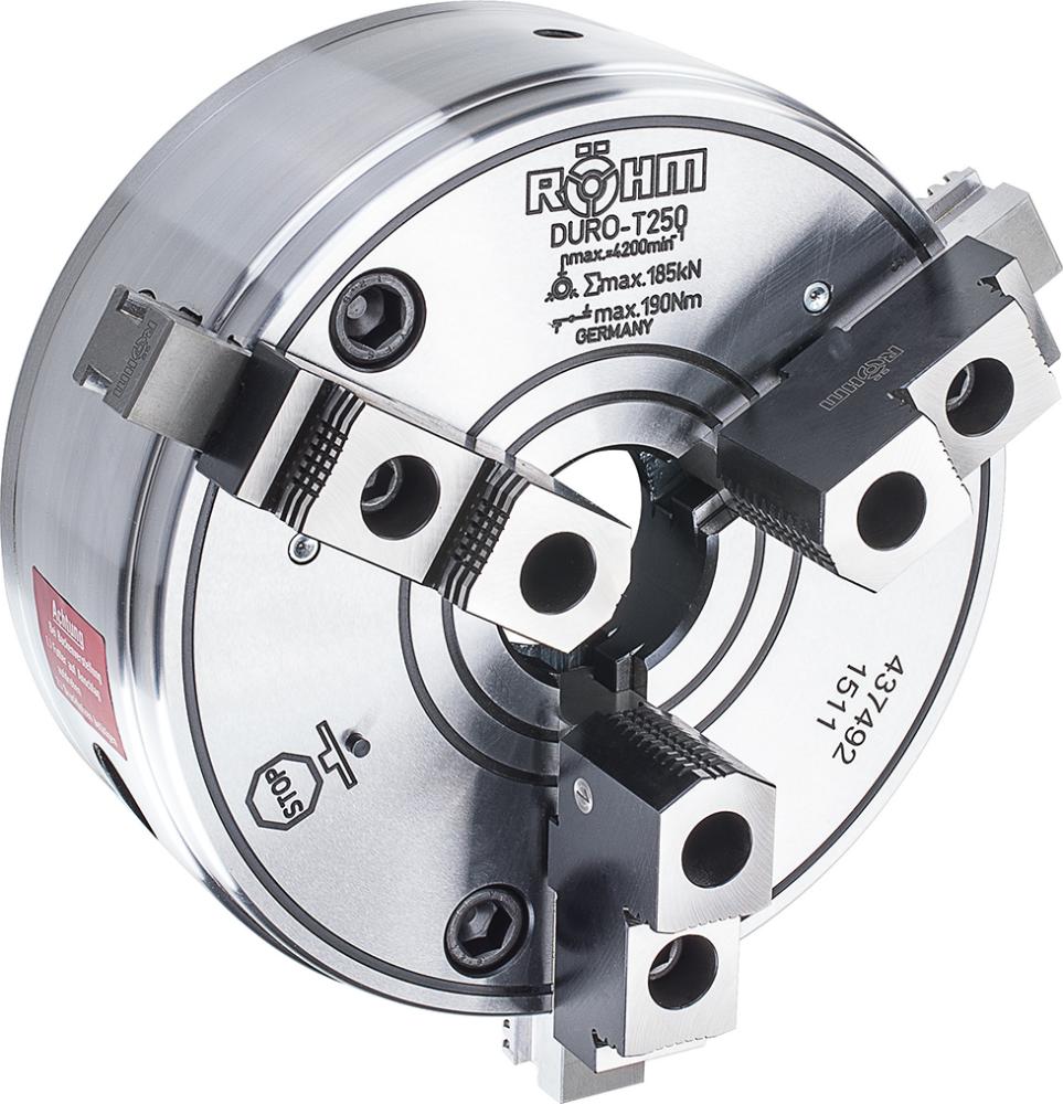 Keilstangen-Dreibacken-Drehfutter DURO-T mit Kurzkegel DIN 55027, mit Stehbolzen und Bundmutter Produktbild img1 L
