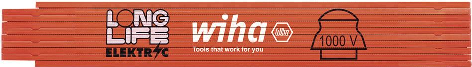 Gliedermaßstab Kunststoff2mx15mm orange Longlife electric Wiha Produktbild img1 L