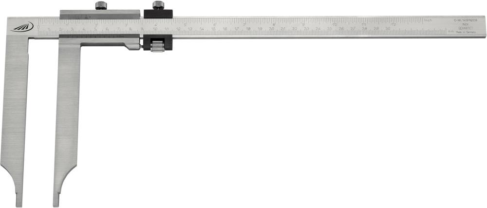 Werkstattmessschieber ohne Spitzen, mit Feineinstellung, lange Schnäbel Produktbild img1 L