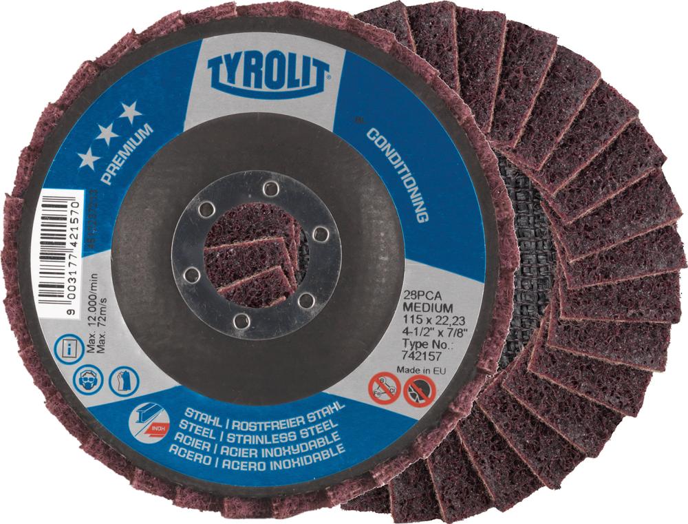 Fächerschleifscheibe Vlies SCM-A 125x22mm medium Tyrolit Produktbild img1 L