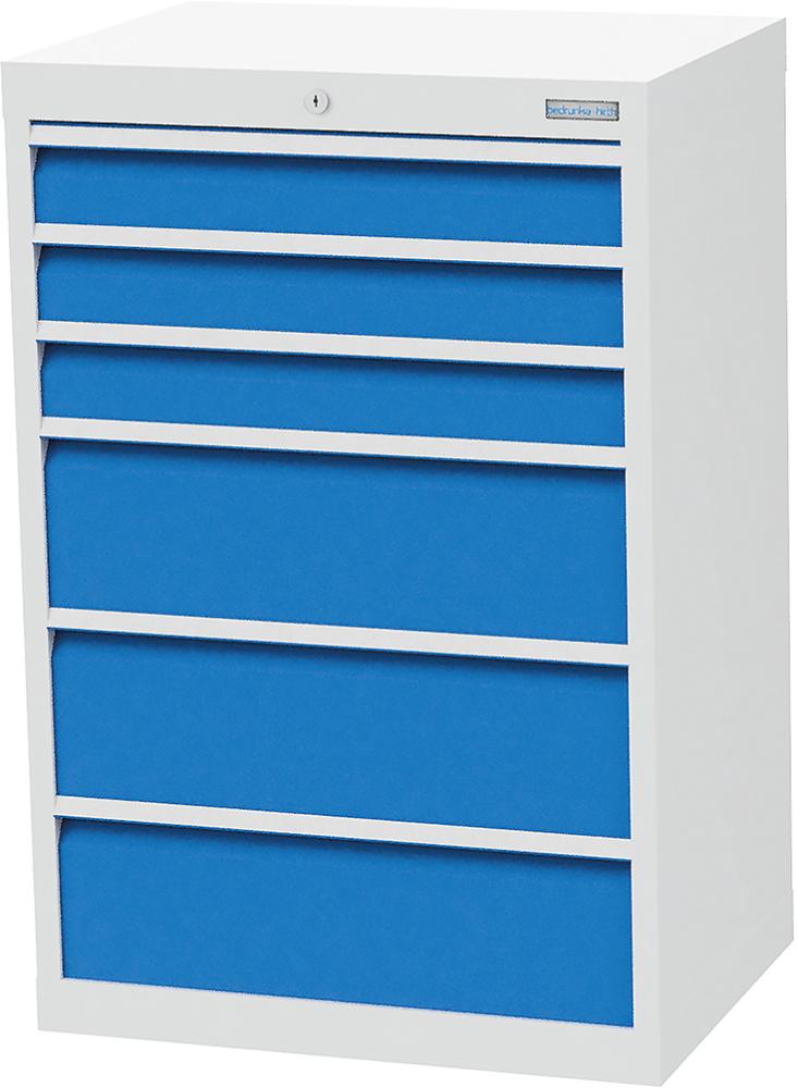 Schubladenschrank T500, 680 mm, 6 Sbl. VA Produktbild img1 L