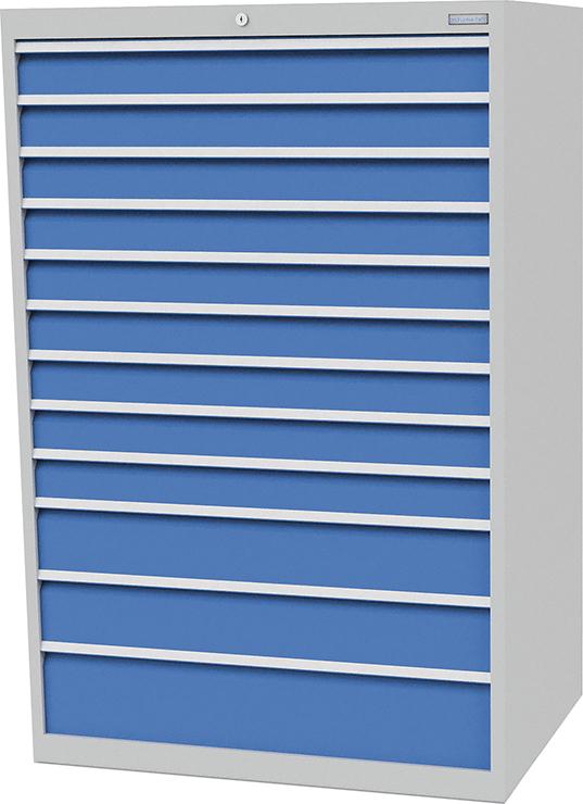 Schubladenschrank T736 1005 mm, 12 Sbl. VA Produktbild img1 L