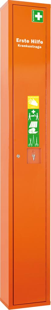 Sanitäts-Stehschrank B300xT200xH2000 mm gefüllt mir Trage und Erste-Hilfe-Koffer Produktbild img3 L